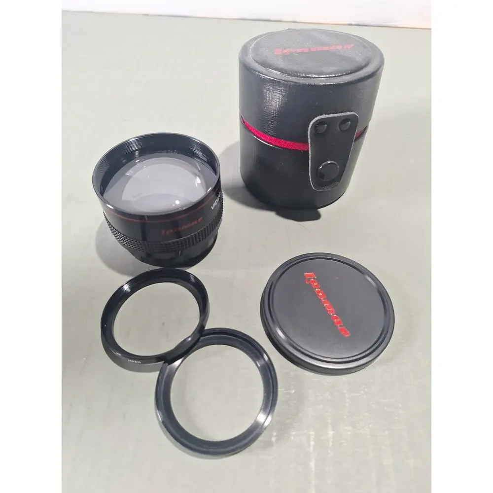 Lenmar 2.0X Telephoto Video Lens Hi-Resolution AF 52mm w/ Case + Adapter Rings
